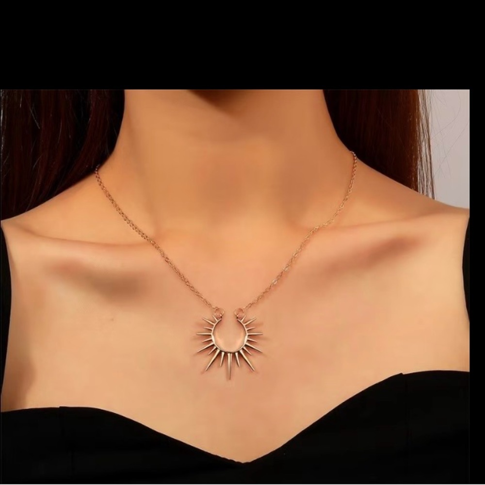 NEW - gold sun necklace, celestial sun jewelry, minimalist